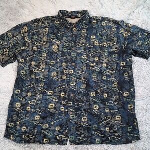 Redington Shirt Mens XXL Blue Fishing Button Up Vented Gorpcore Outdoors Casual